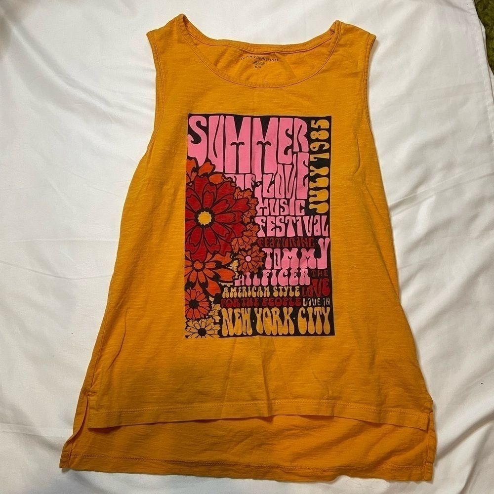 Tommy Hilfiger size small burnt yellow hobo tank top